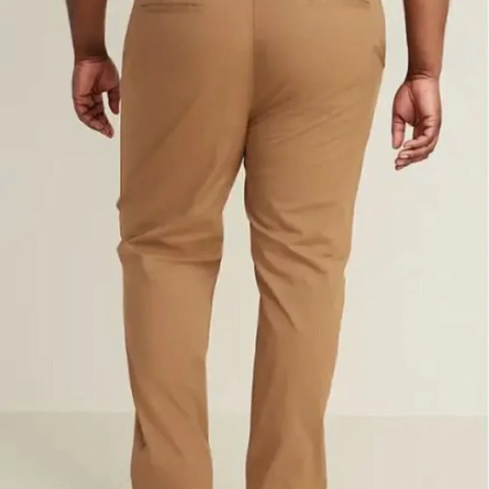 Old Navy Ultimate Tech Slim Built In Flex Chino Y2K Pants 54x30 Dark Khaki $55